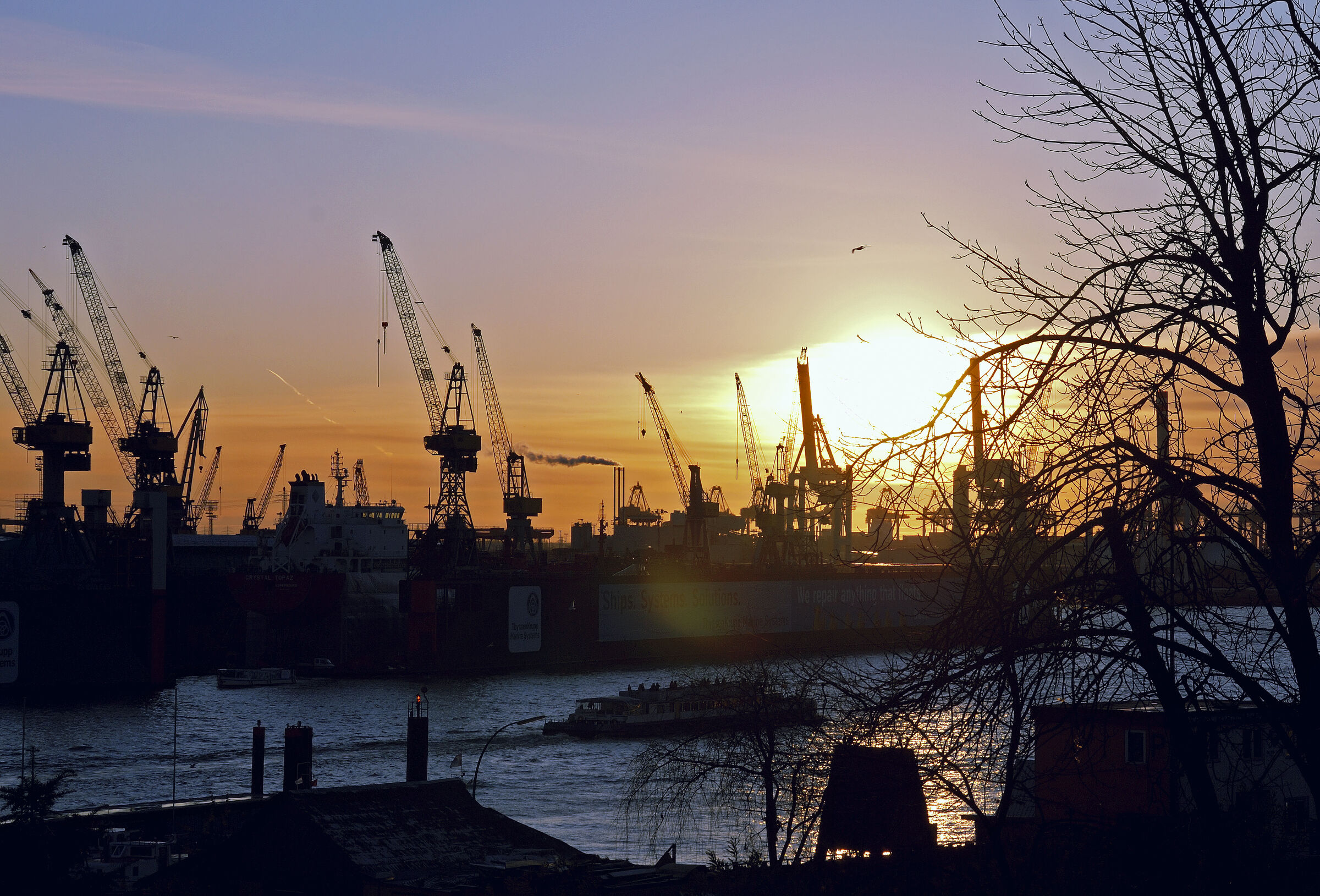hamburg hafen (131) - sonnenuntergang