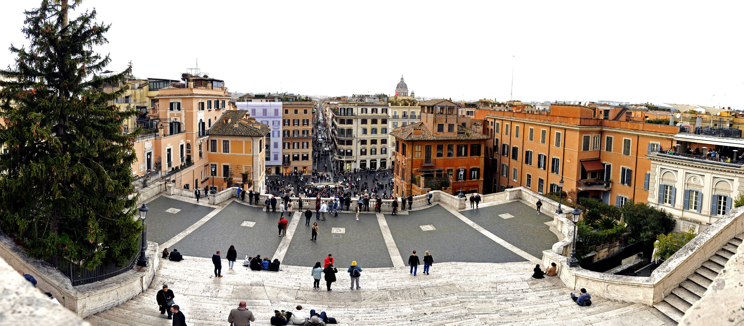 rom 2023 – spanische treppe (06) – teilpanorama