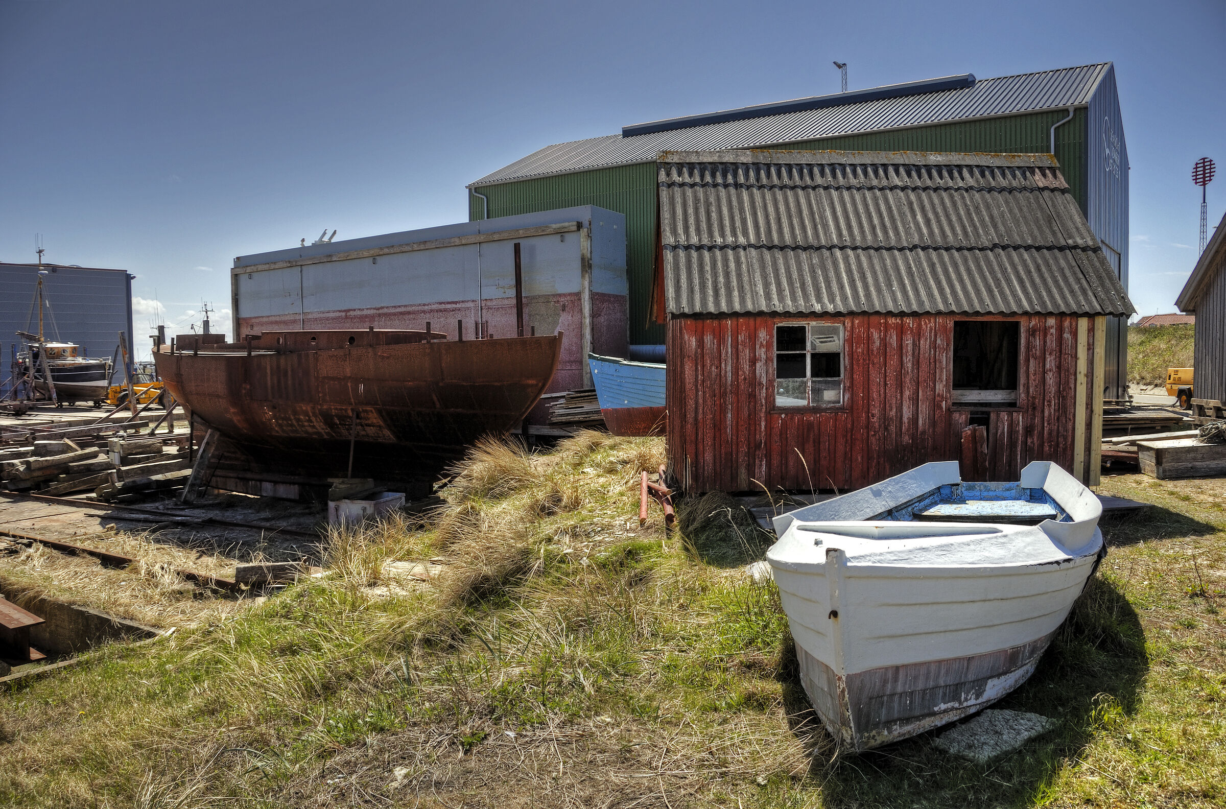 dänemark - ringkobing fjord - hvide sande - auf der werft (07)