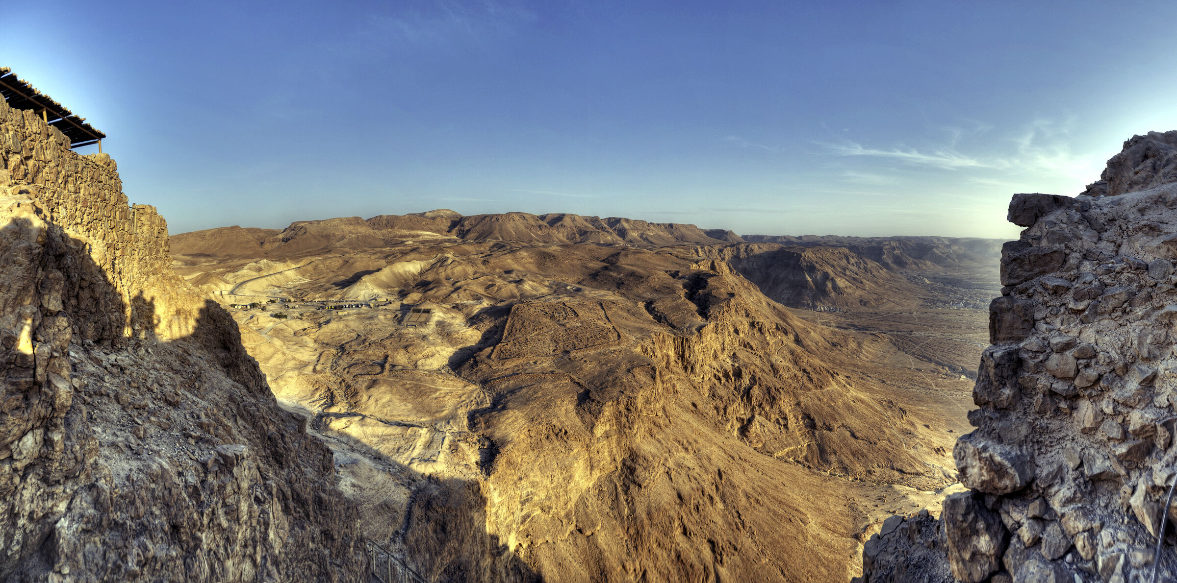 israel- totes meer - masada – teilpanorama westen