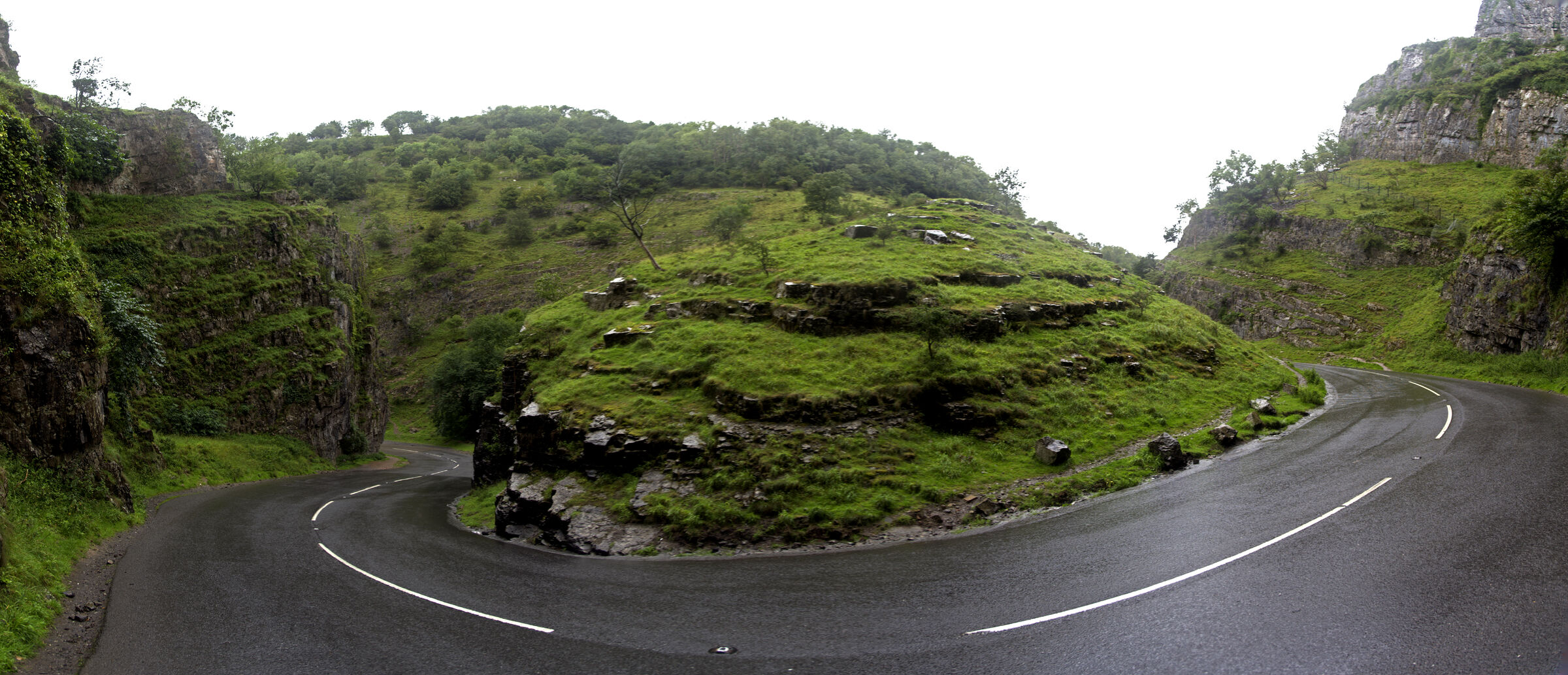 england – cheddar gorge / schlucht (02) - teilpanorama