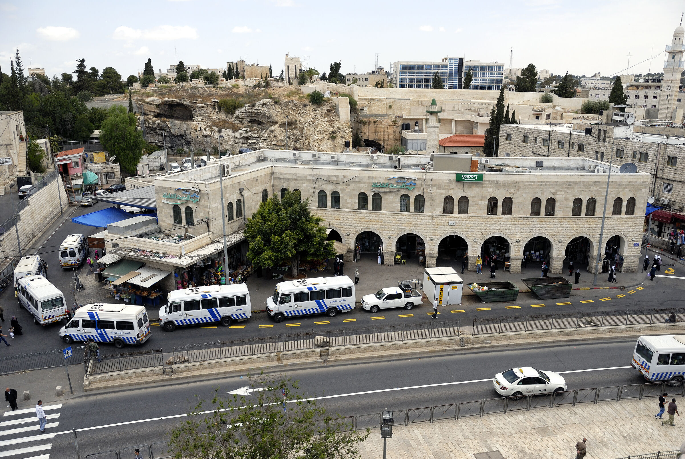 israel – jerusalem - der blick von der mauer -  der busbahnhof
