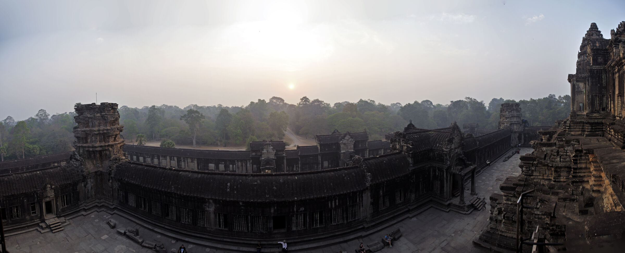 kambodscha - tempel von angkor - angkor wat (22) - teilpanorama