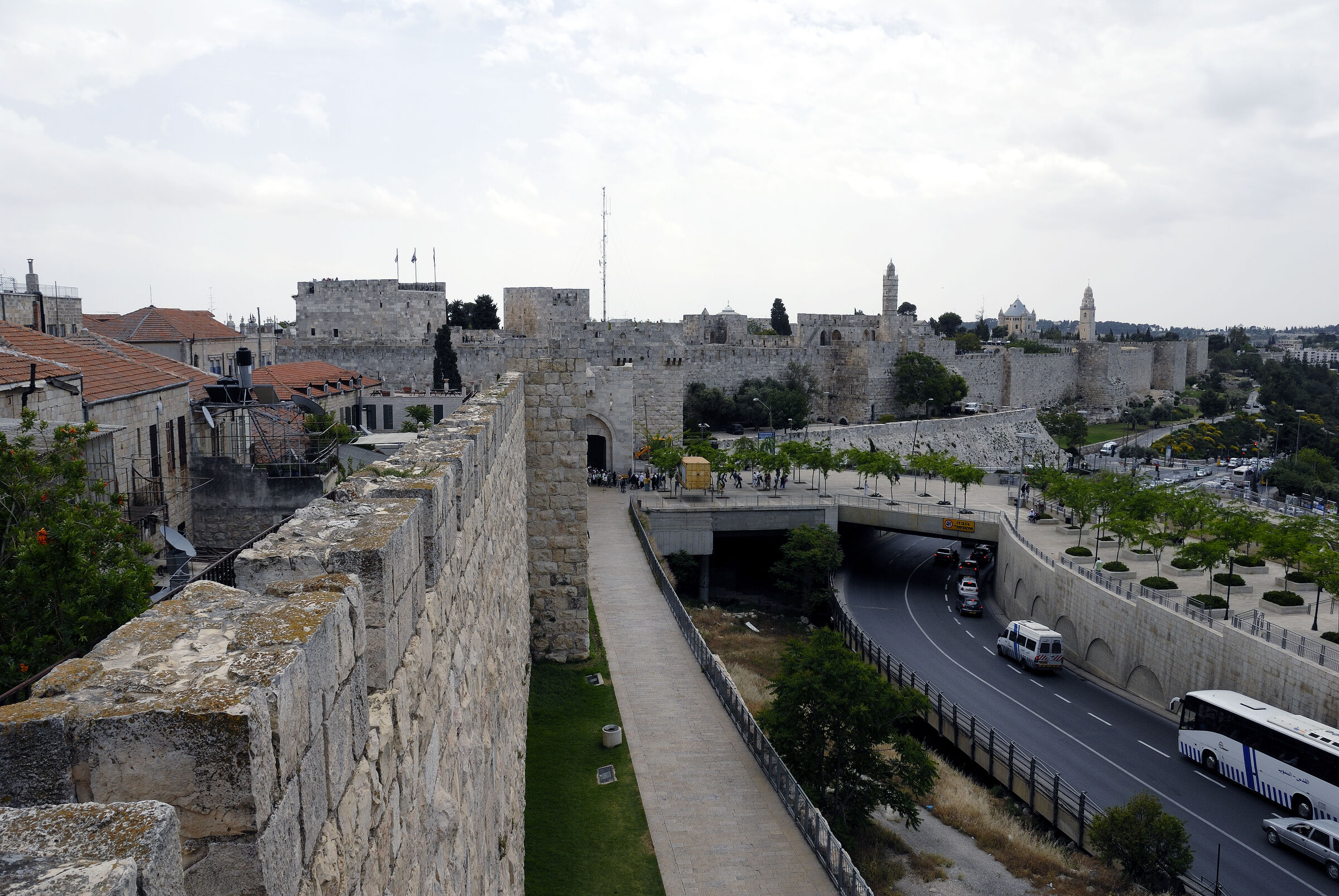 israel – jerusalem - der blick von der mauer - vor dem jaffa t