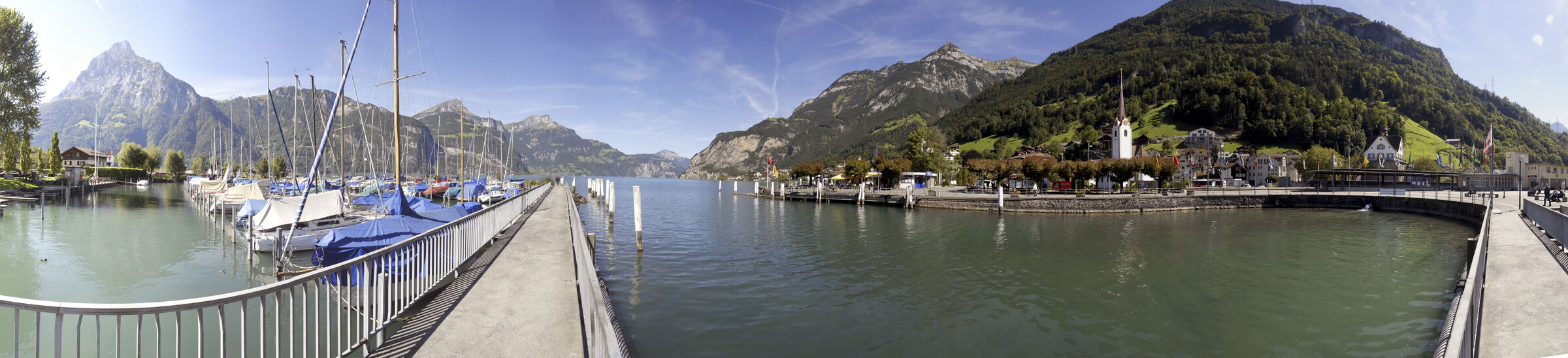 schweiz - flüelen - teilpanorama