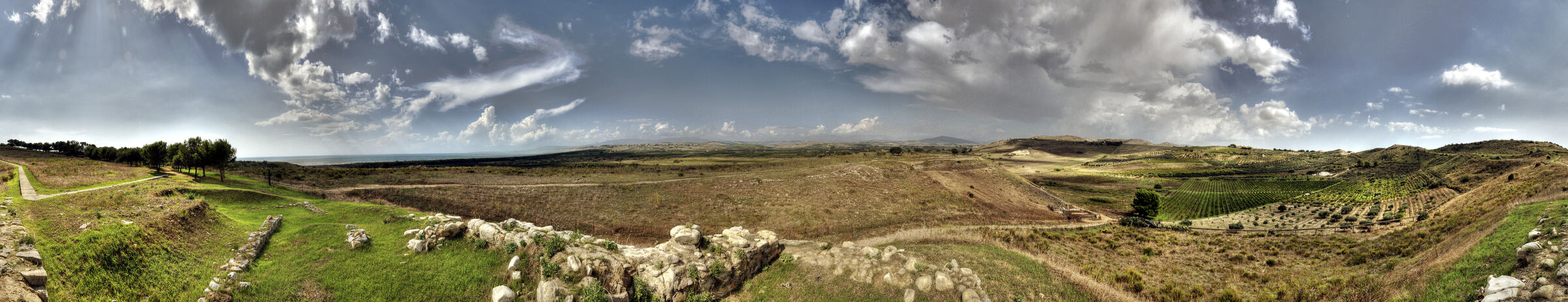 sizilien - 360° panorama- bei eraclea minoa / herakleia minoa