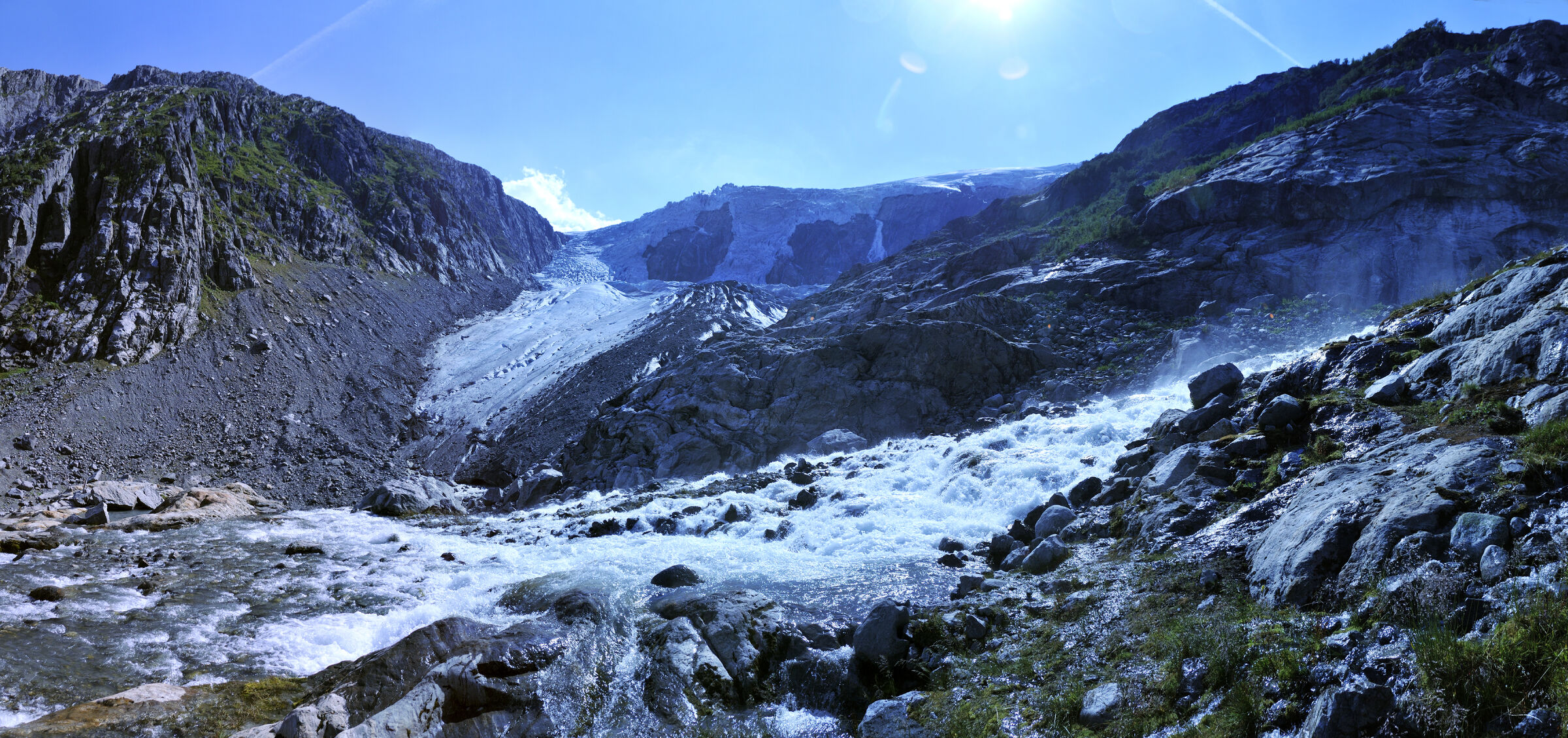 norwegen (41) - aufstieg zum Buarbreen -teilpanorama