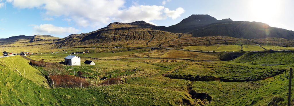 färöer inseln - auf streymoy - kollefjord teilpanorama 3