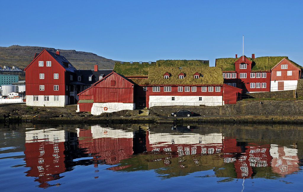 färöer inseln - thorshaven - tinganes