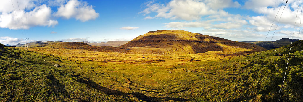 färöer inseln - auf streymoy - hochebene teilpanorama