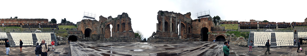 amphittheater - 360° panorama - vor der bühne - taormina 2015 