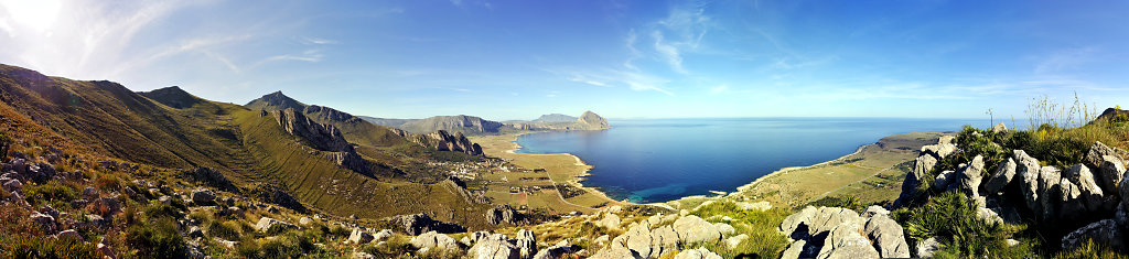 die nordwestspitze mit san vito lo capo  - teilpanorama -  2015 