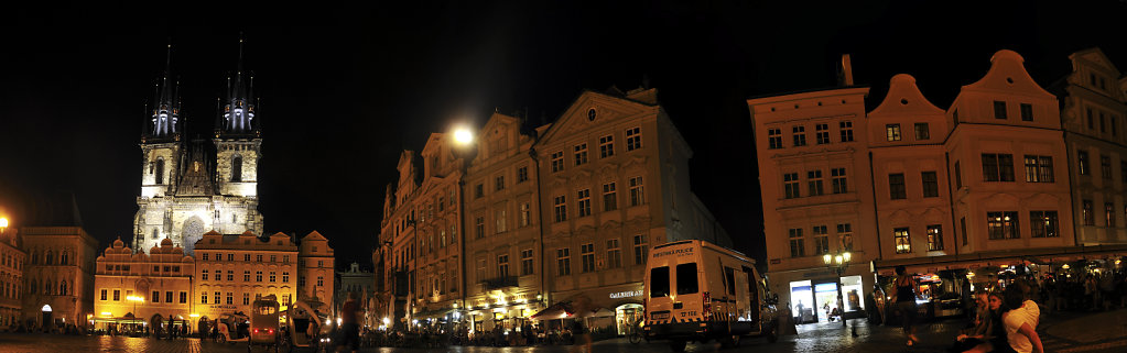 tschechien - prag - night shots - altstädter ring teilpanorama