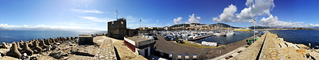 korsika  - ajaccio – port tino rossi  360°  panorama 