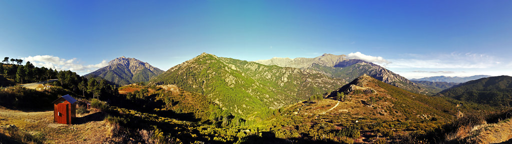 korsika  - vivario – monte d`oro  und fort de pascoilo - 180°