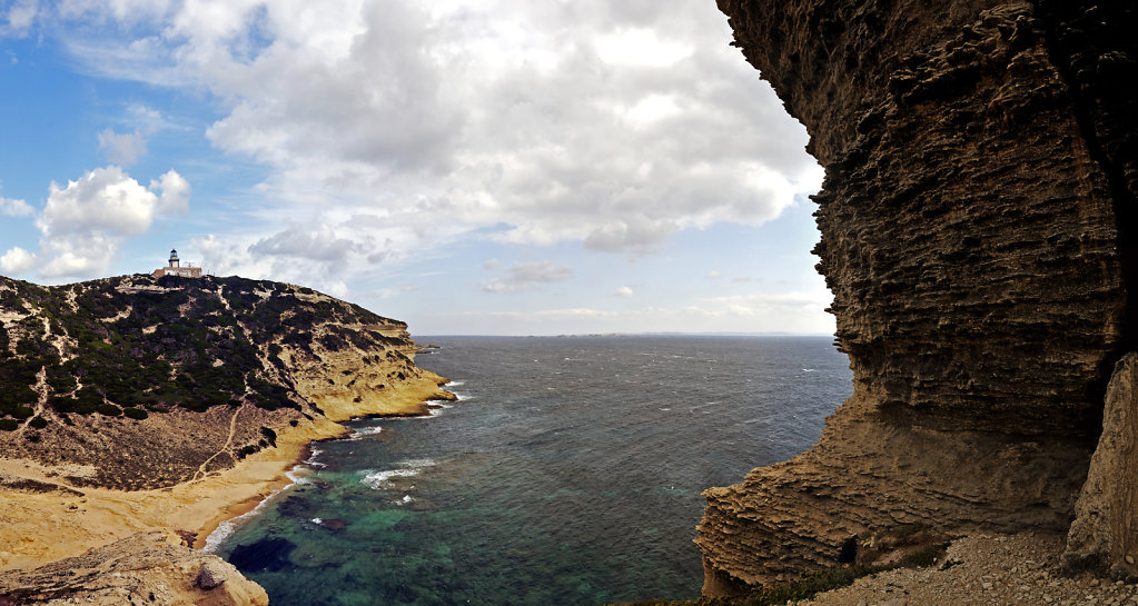 korsika  -  bonifacio - am capo pertusato - teilpanorama