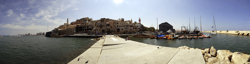 israel – tel aviv - jaffa - alter hafen - teilpanorama