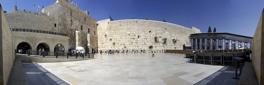 israel – jerusalem - die klagemauer teilpanorama