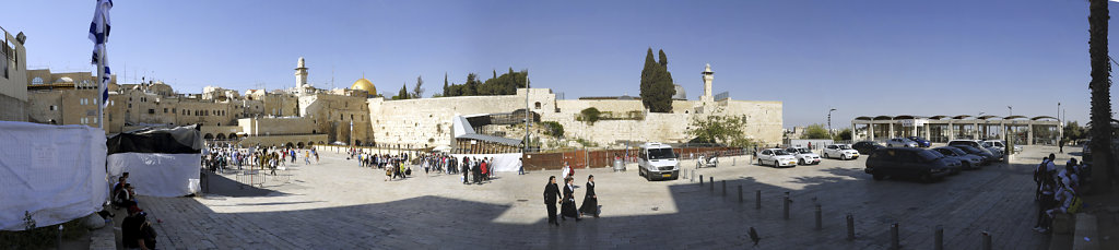 israel – jerusalem - die klagemauer - teilpanorama 2