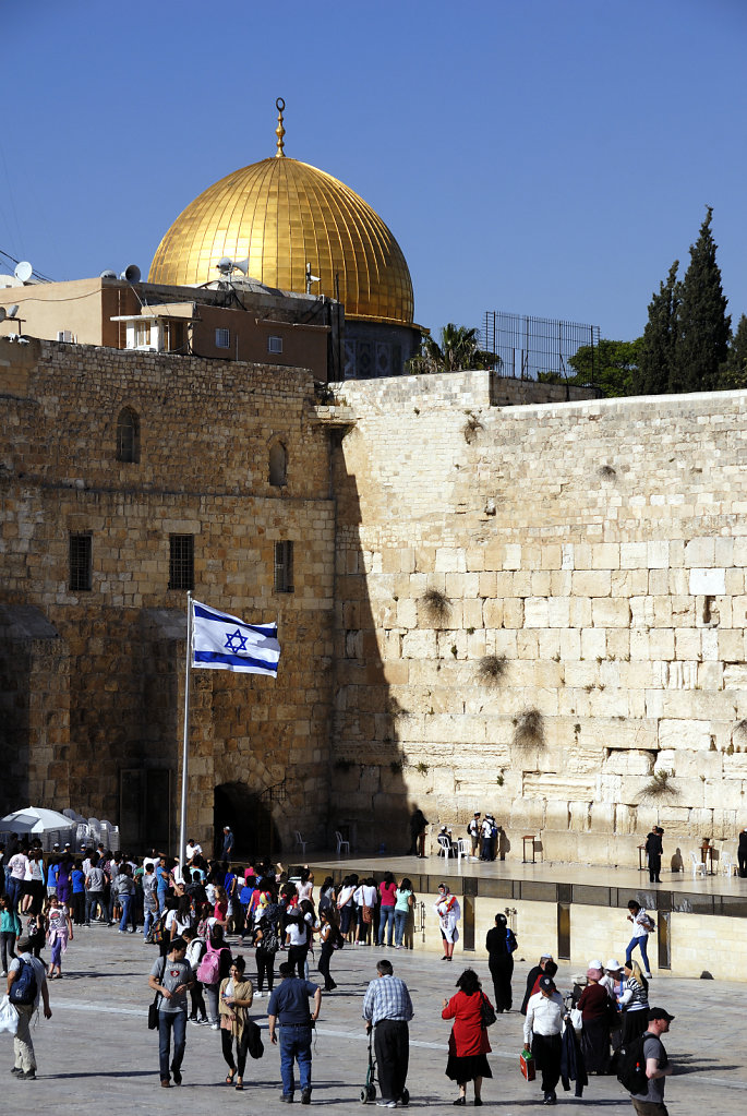 israel – jerusalem - - klagemauer und felsendom