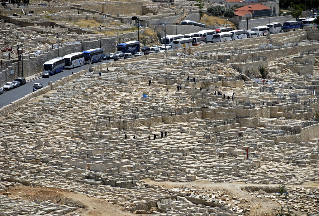 israel – jerusalem - der blick von der mauer -  der ölberg