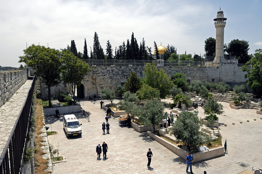 israel – jerusalem - der blick von der mauer -  am tempelberg