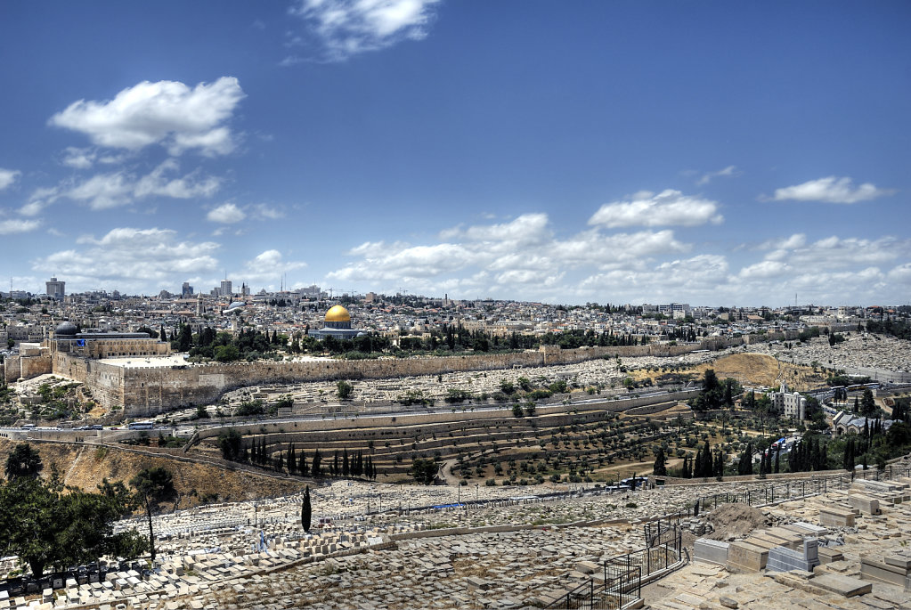 israel – jerusalem - blick vom ölberg auf jerusalem 