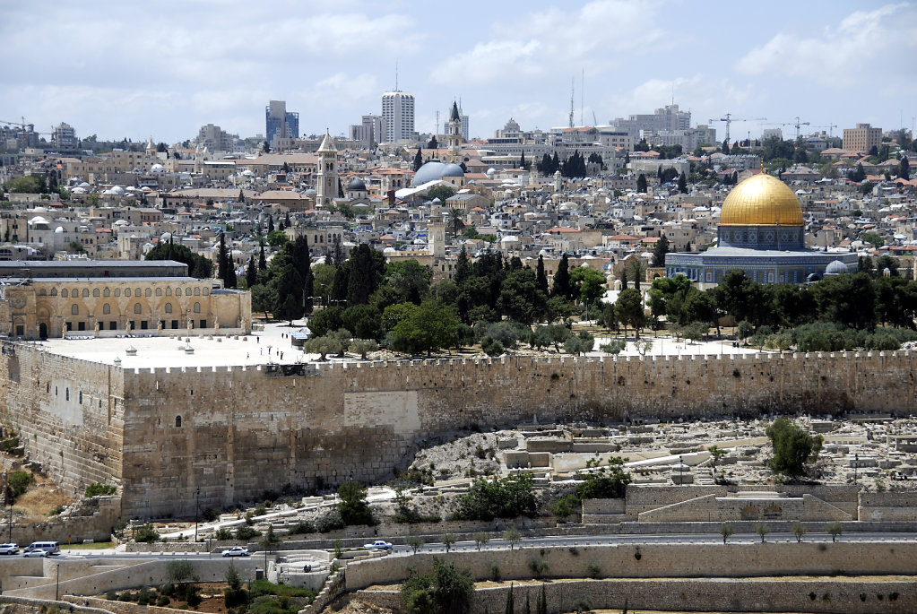 israel – jerusalem - blick vom ölberg auf jerusalem teil 2