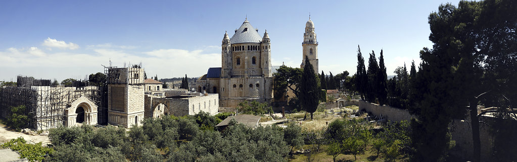 israel – jerusalem - der blick von der mauer – berg zion