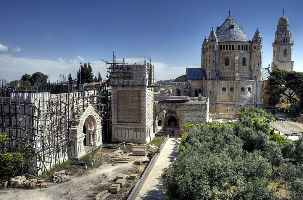 israel – jerusalem - der blick von der mauer – berg zion tei