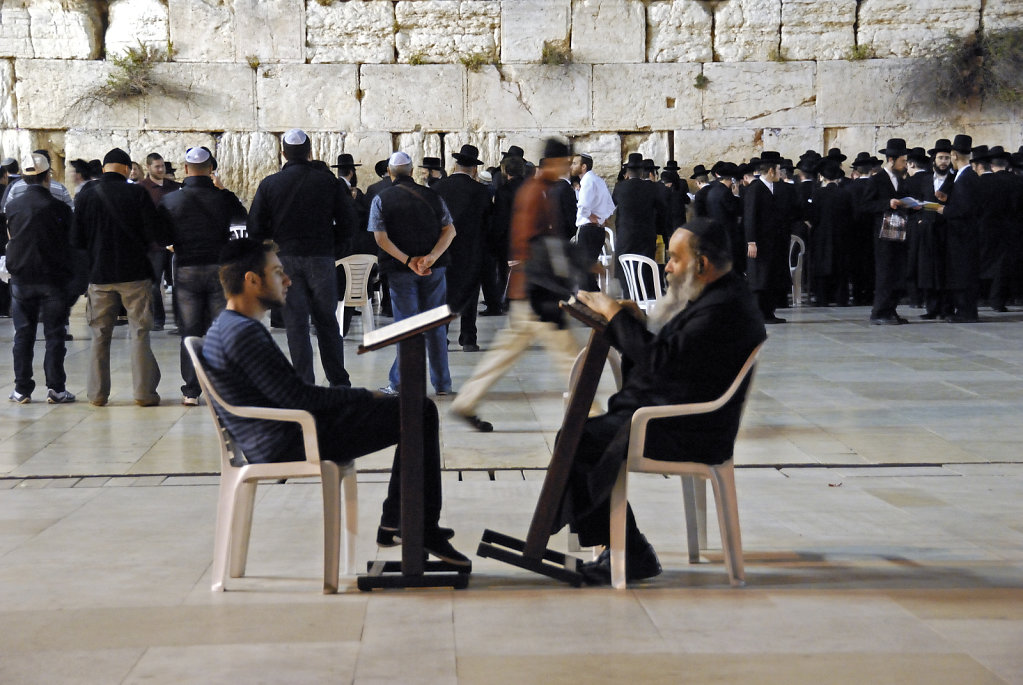 israel – jerusalem - vor der klagemauer  nachts – schüler u