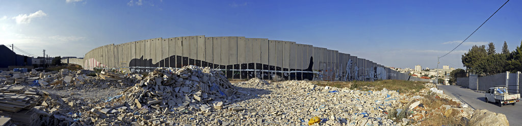 palästina - bethlehem - die mauer teilpanorama