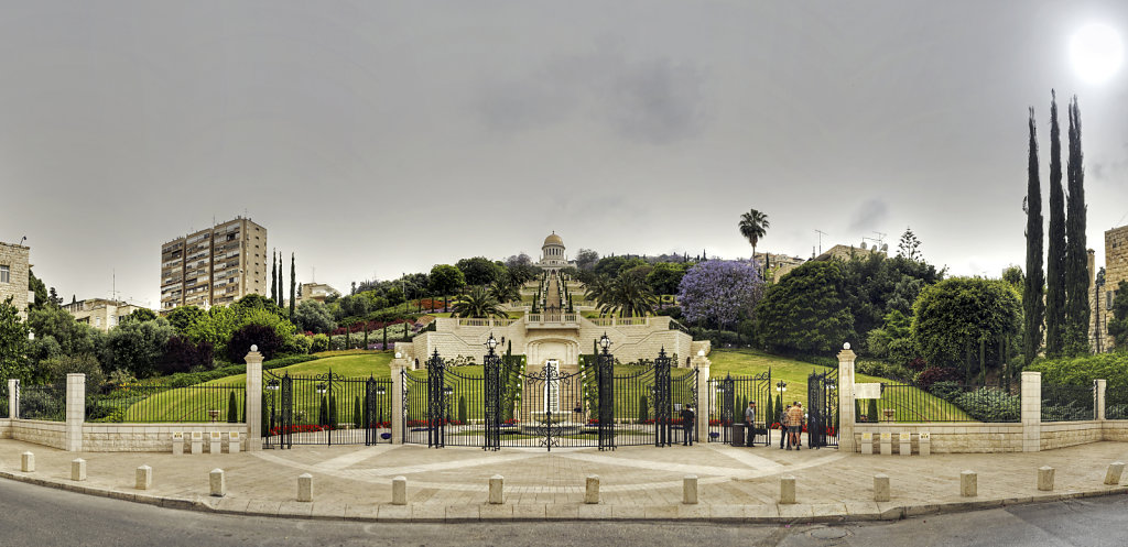 israel – haifa - die gärten der bahai teilpanorama