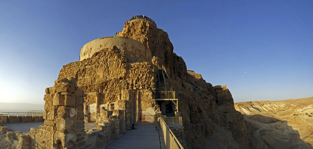 israel- totes meer - masada  - teilpanorama palast des herodes t