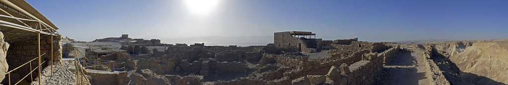 israel- totes meer - masada – teilpanorama plateau