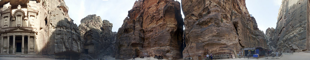 jordanien - petra - al kazane / das schatzhaus 360 ° panorama