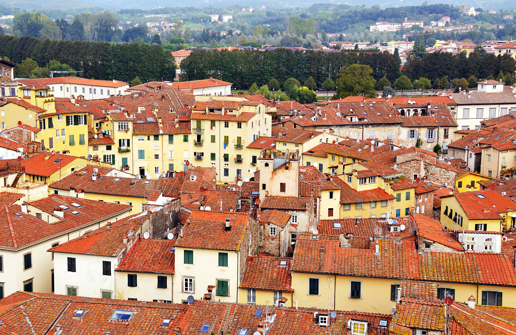 italien- lucca - blick auf die stadt nördlich