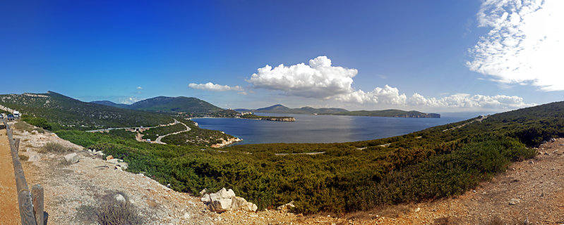 italien - sardinien - grotta di nettuno - teilpanorama landseite