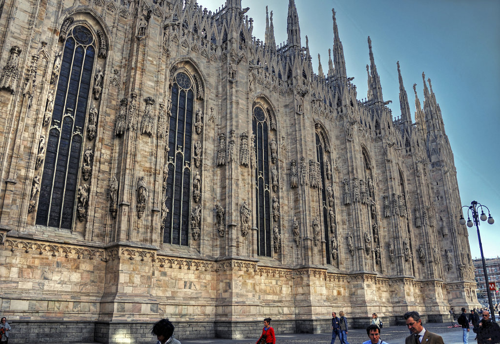 mailand  (21) - duomo / dom - die westseite 2