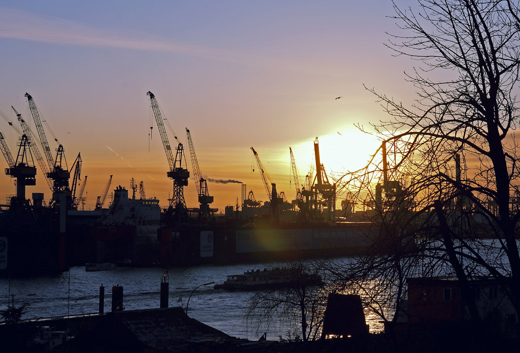 hamburg hafen (131) - sonnenuntergang