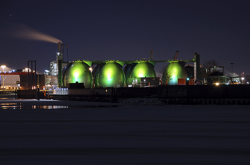 hamburg hafen - im winter teil 5 - klärwerk köhlbrandhöft