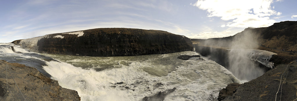 island – gullfoss (11) - teilpanorama numnmer zwei