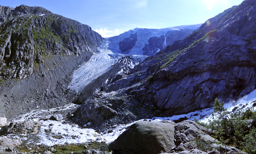 norwegen (43)  - aufstieg zum buarbreen -  teilpanorama teil 2