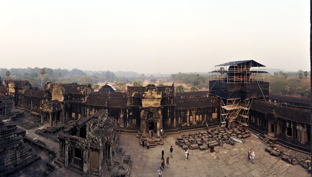 kambodscha - tempel von angkor - angkor wat (29) - teilpanorama 