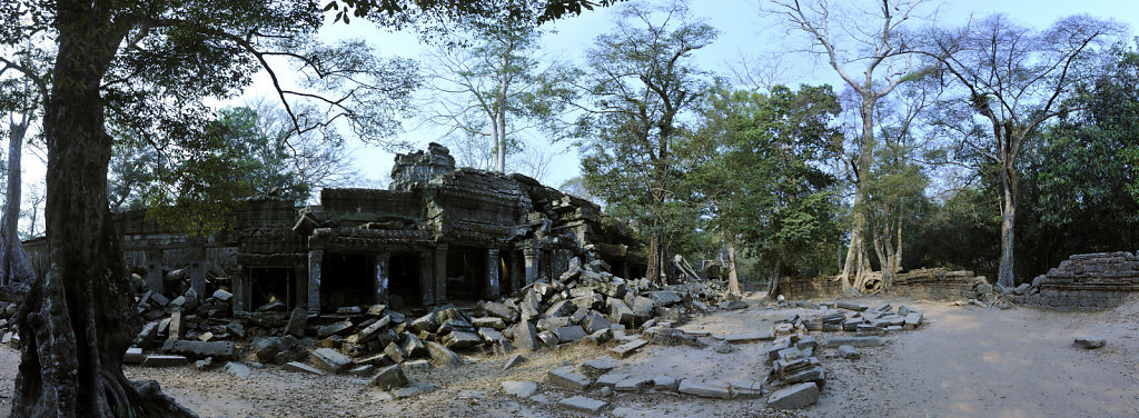 kambodscha - tempel von anghor - ta prohm (18) - teilpanorama