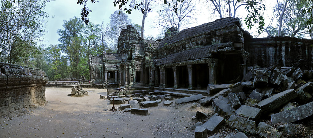 kambodscha - tempel von anghor - ta prohm (66) - teilpanorama te