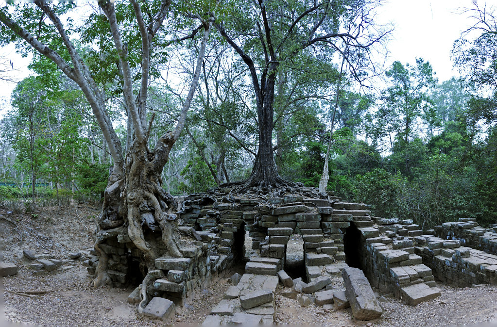 kambodscha - tempel von anghor - ta keo (28) - teilpanorama teil