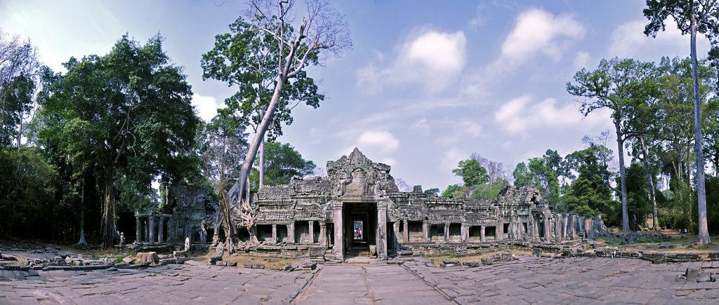 kambodscha - tempel von anghor - - preak khan - teilpanorama tei