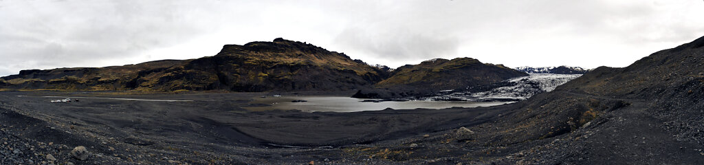 island – solheimajokull gletscher - teilpanorama