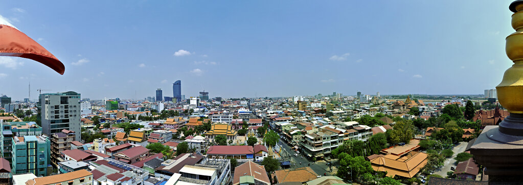 phnom penh -  über den dächern der stadt (02) - teilpanorama